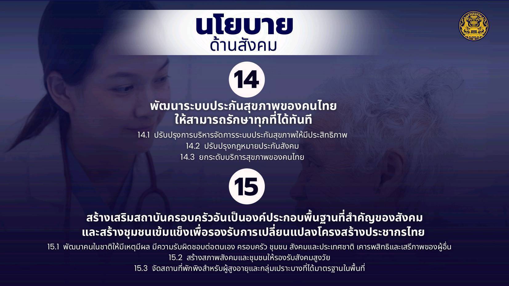 สร้างเสริมสถาบันครอบครัวและสร้างชุมชนเข้มแข็งเพื่อรองรับการเปลี่ยนแปลงโครงสร้างประชากรไทย